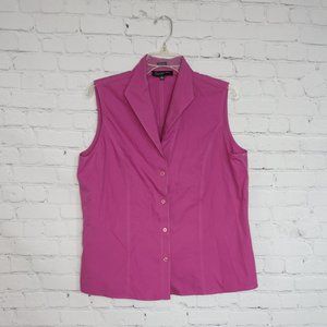 Purple Sleeveless Jones New York Button Down